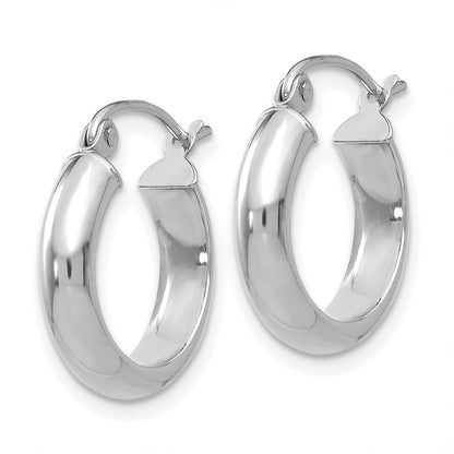 14k White Gold Hoop Earrings
