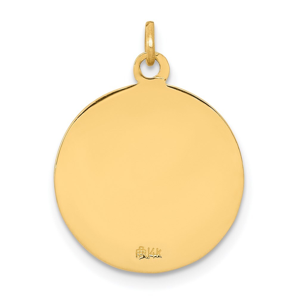 14k Yellow Gold Saint Matthew Medal Charm Pendant for Women