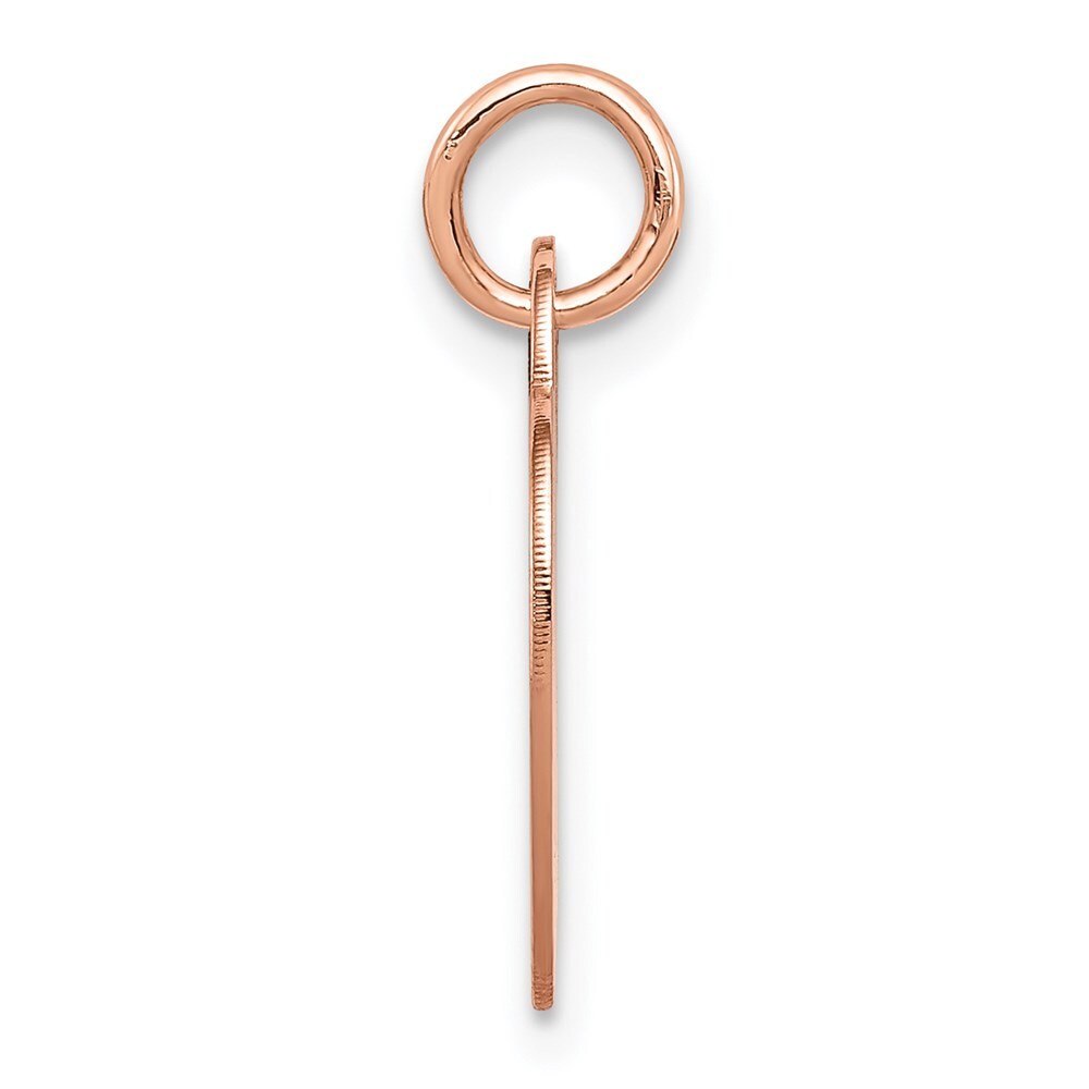 14k Rose Gold Medium Engraveable Heart Charm Pendant for Women