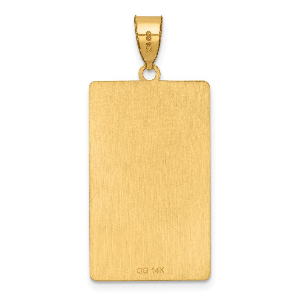 14k Yellow Gold The World Tarot Card Pendant for Women