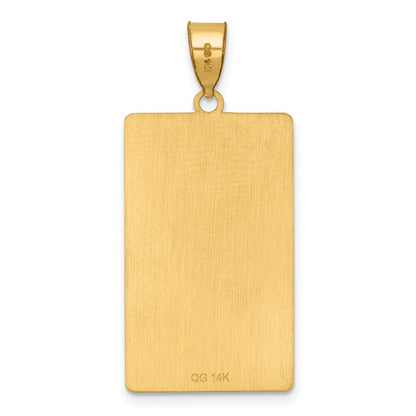 14k Yellow Gold The World Tarot Card Pendant for Women