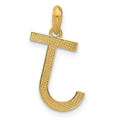 14k Yellow Gold Fancy Letter J