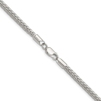 Sterling Silver 3.4mm Diamond-cut Round Franco Chain