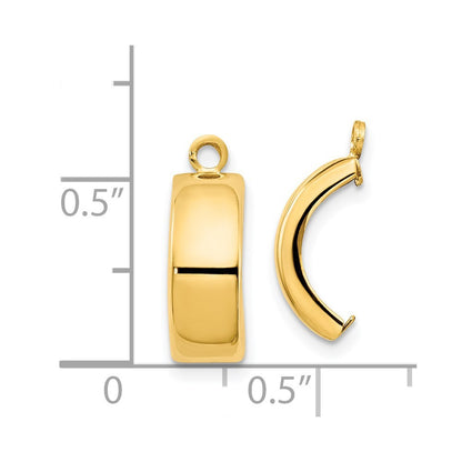 14k Yellow Gold Polished Earring Jackets