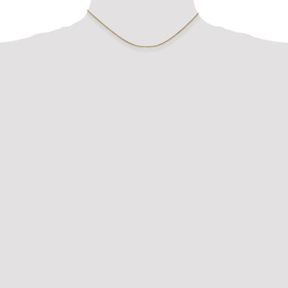 14k Yellow Gold 14 inch 1mm Box with Lobster Clasp Chain Necklace