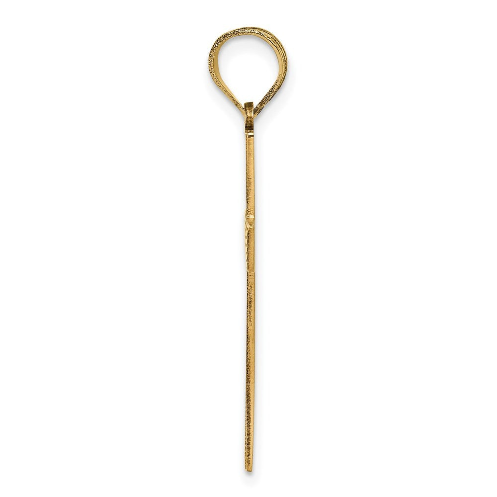 14k Yellow Gold Laser Designed Cross