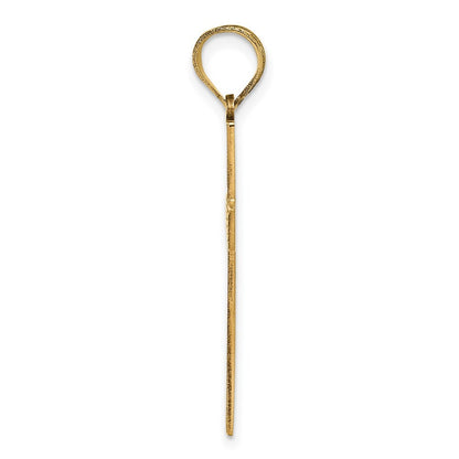 14k Yellow Gold Laser Designed Cross