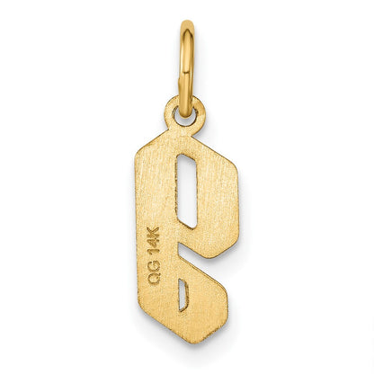 14k Yellow Gold Lowercase Letter G Initial Pendant for Women