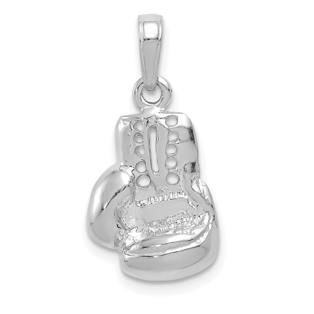 14k White Gold Lg Boxing Glove Charm Pendant for Women