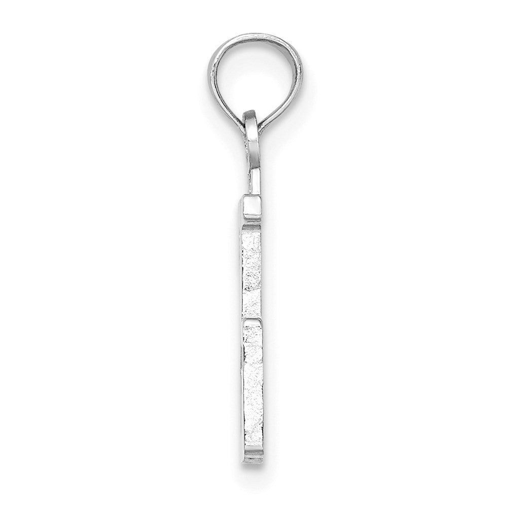 14K White Polished Number 25 Pendant