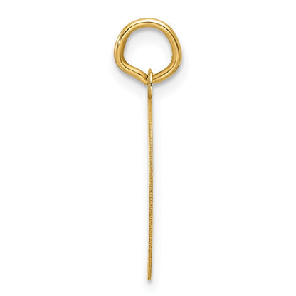 14k Yellow Gold Plain .013 Gauge Engravable Round Disc Charm Pendant for Women