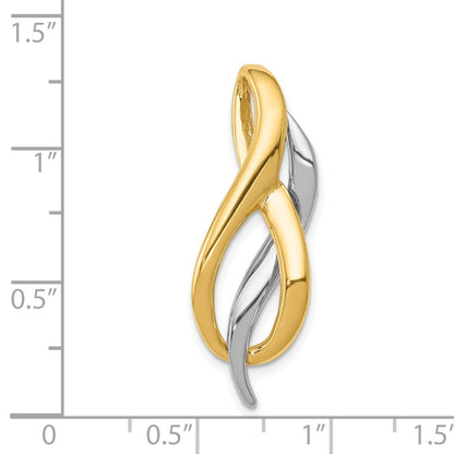 14k Two-tone Gold Slide Pendant for Women