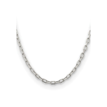 Sterling Silver 4.5mm Diamond-cut Long Link Cable Chain Necklace