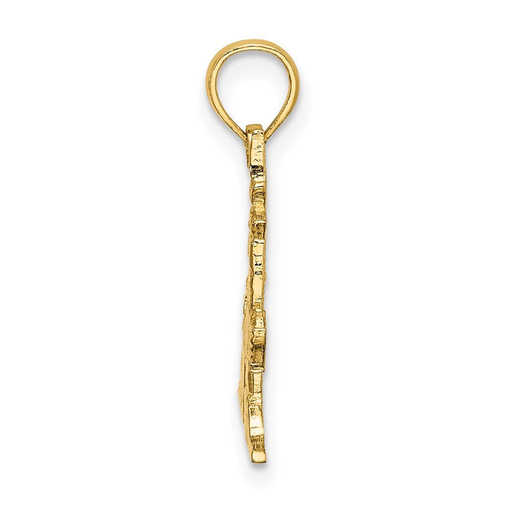 14k Yellow Gold Lighthouse Charm Pendant for Women