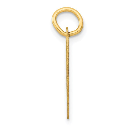 14k Yellow Gold Medium Fancy Script Letter C Initial Charm