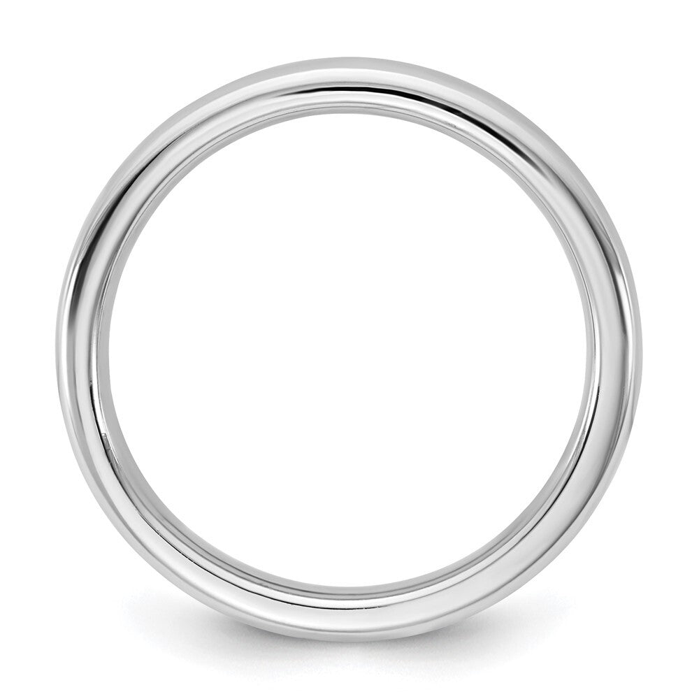 14k White Gold 3mm European Comfort Fit Band Size 8