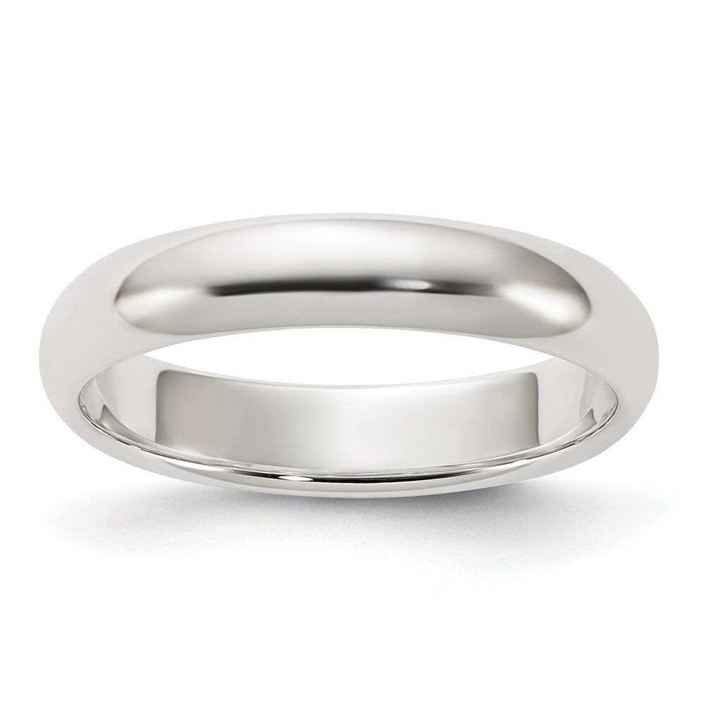 Sterling Silver 4mm Half Round Size 10 Band Ring