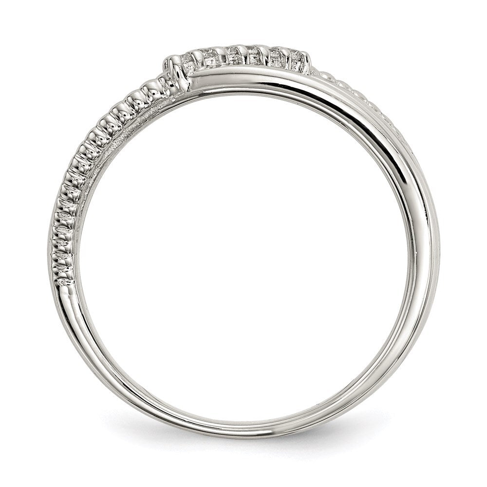 Sterling Silver Cubic Zirconia Ring Size 7