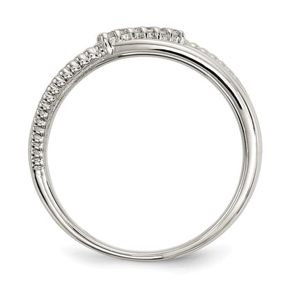 Sterling Silver Cubic Zirconia Ring Size 7