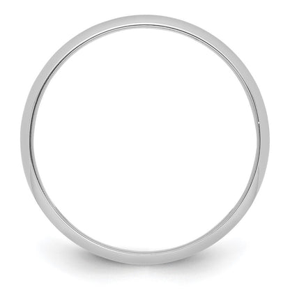 Platinum 5mm Half Round Featherweight Wedding Band Ring Size 6