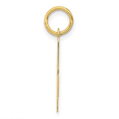 14k Yellow Gold Medium Script Letter A Initial Charm