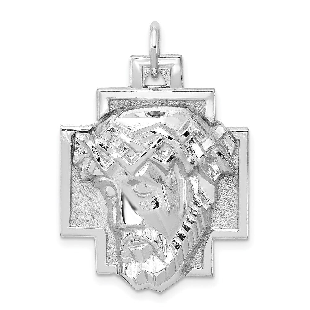 Sterling Silver Rhodium-plated Ecce Homo Charm Holiday Gift for Women
