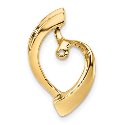 14k Yellow Gold Fancy Peg Set Slide Pendant Mounting for Women