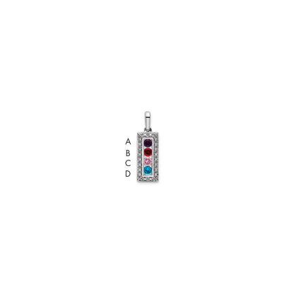 14k White Gold Family Jewelry Diamond Semi-Set Pendant for Women