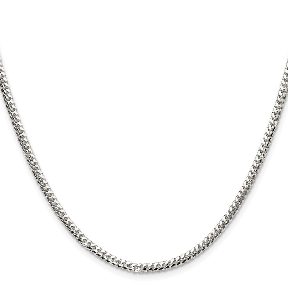 Sterling Silver Polished 2.9mm Domed Curb Chain Necklace