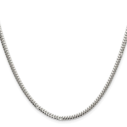 Sterling Silver Polished 2.9mm Domed Curb Chain Necklace