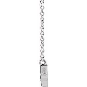 14k White Gold Petite Mommy Script 18" Necklace