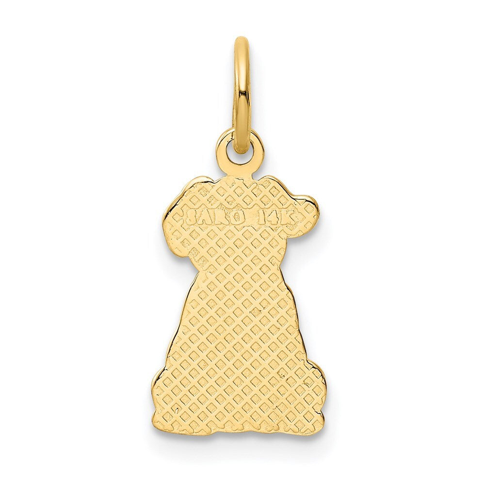 14k Yellow Gold Puppy Charm Pendant for Women