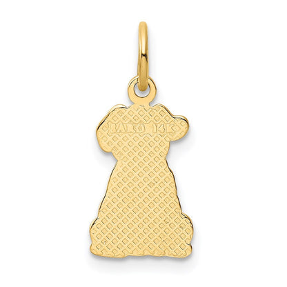 14k Yellow Gold Puppy Charm Pendant for Women