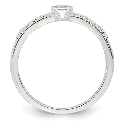 Sterling Silver CZ Ring Size 6
