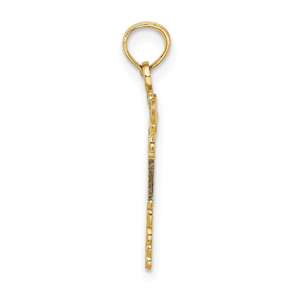 14k Yellow Gold RN Caduceus Charm