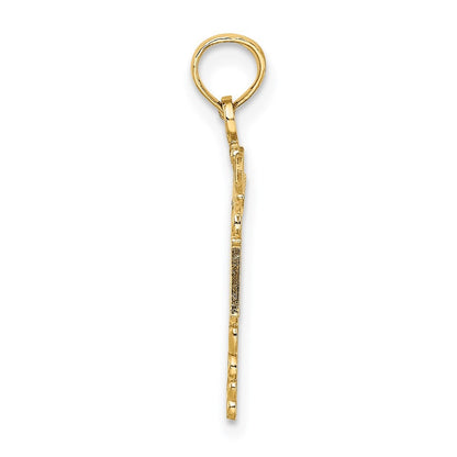 14k Yellow Gold RN Caduceus Charm