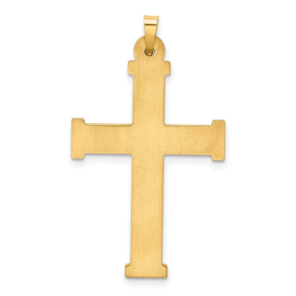 14k Yellow Gold Hollow Latin Cross Pendant