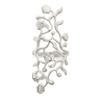 Sterling Silver Vines Full Finger Ring Size 6