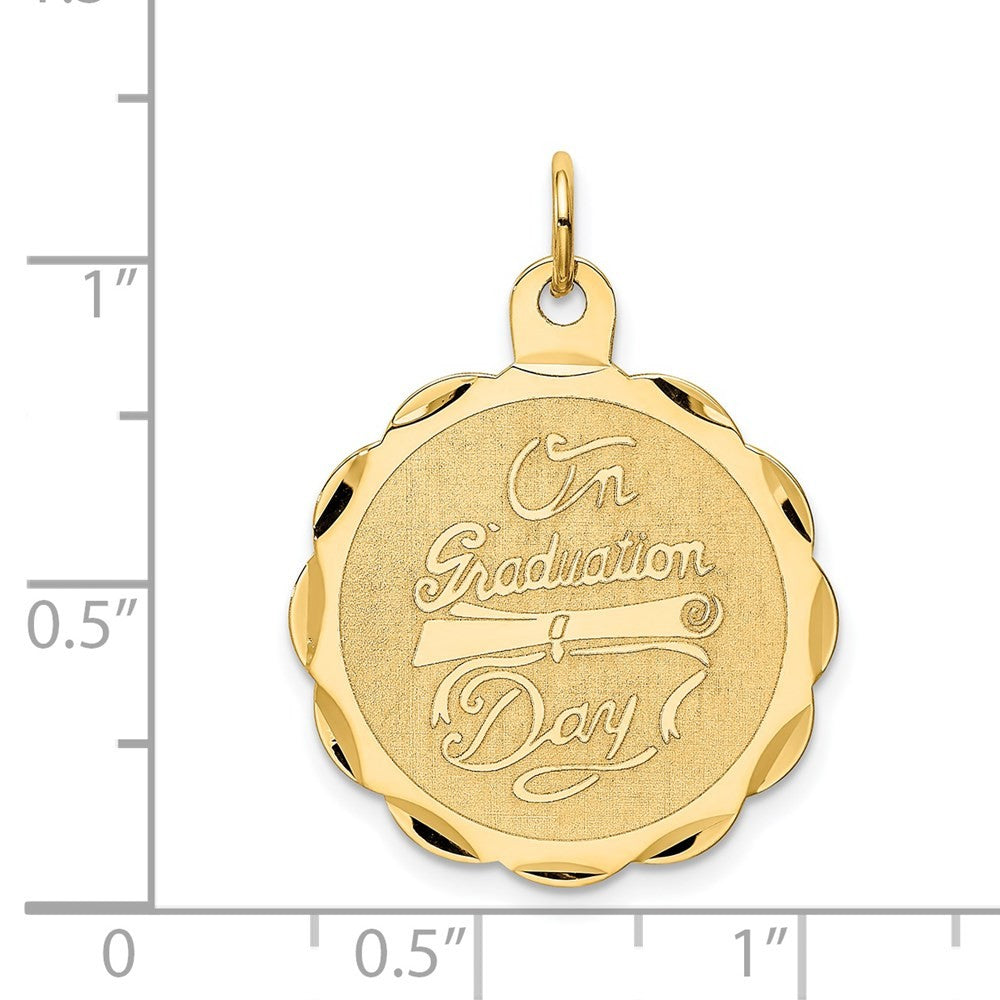 14k Yellow Gold ON GRADUATION DAY with Diploma Charm