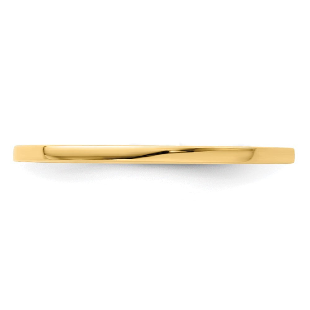 14K Yellow Gold Yellow Gold 1.2mm Flat Polished Stackable Band Size 10