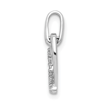 14k White Gold 1/15ct. Diamond Heart Pendant for Women