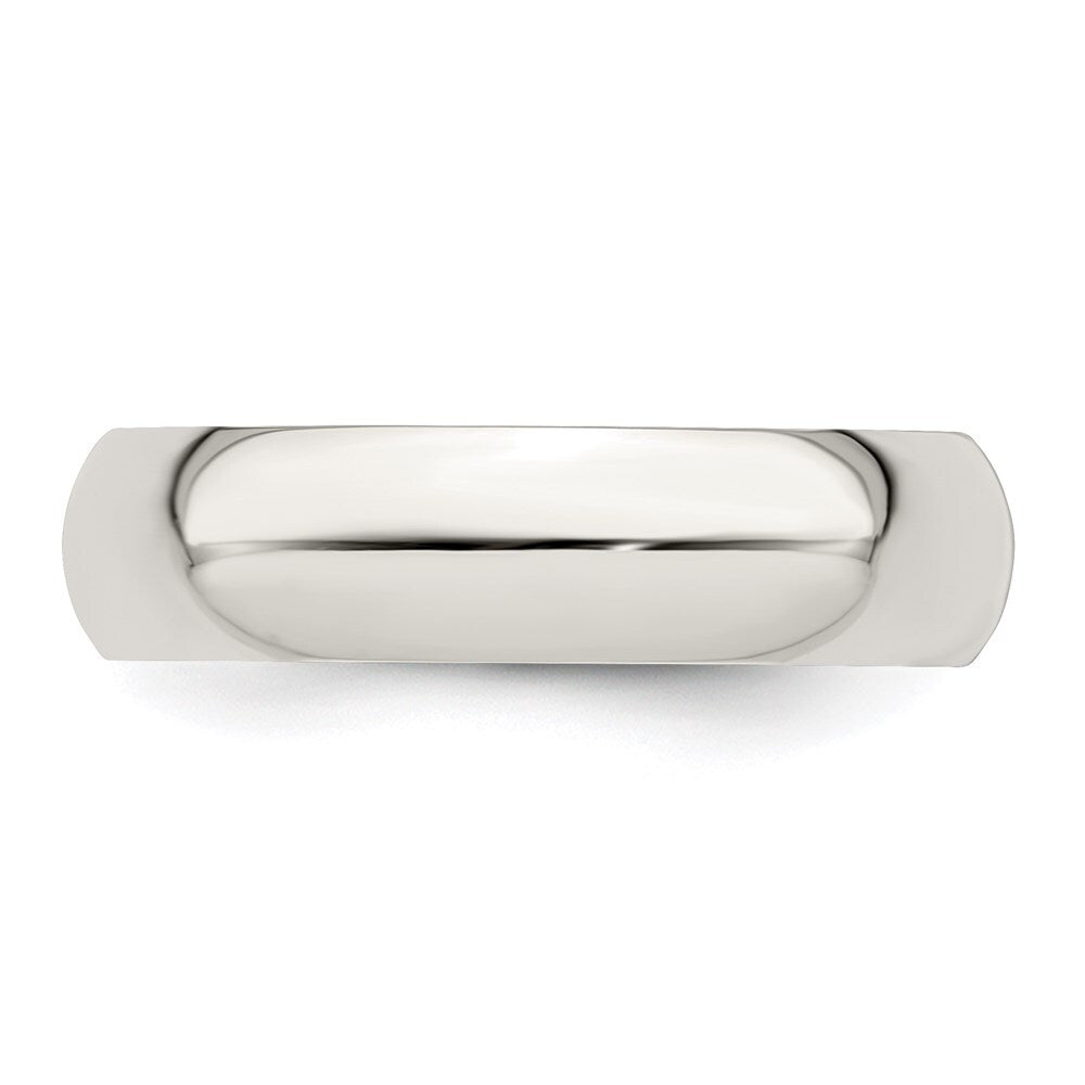 Sterling Silver 5mm Half Round Size 9 Band Ring