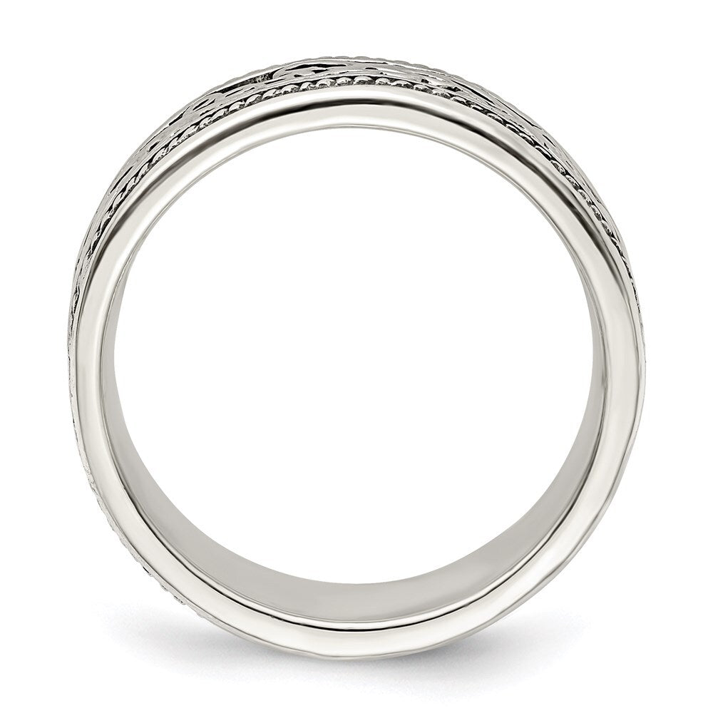 Sterling Silver Antiqued Band Size 8