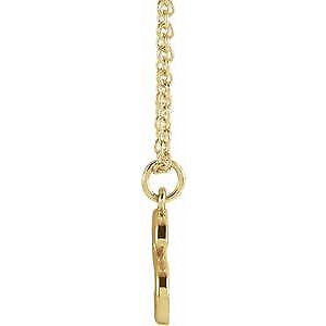 14k Yellow Gold Initial T Dangle 18" Necklace Gift for Women