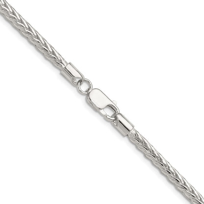 Sterling Silver 3.8mm Diamond-cut Round Franco Chain