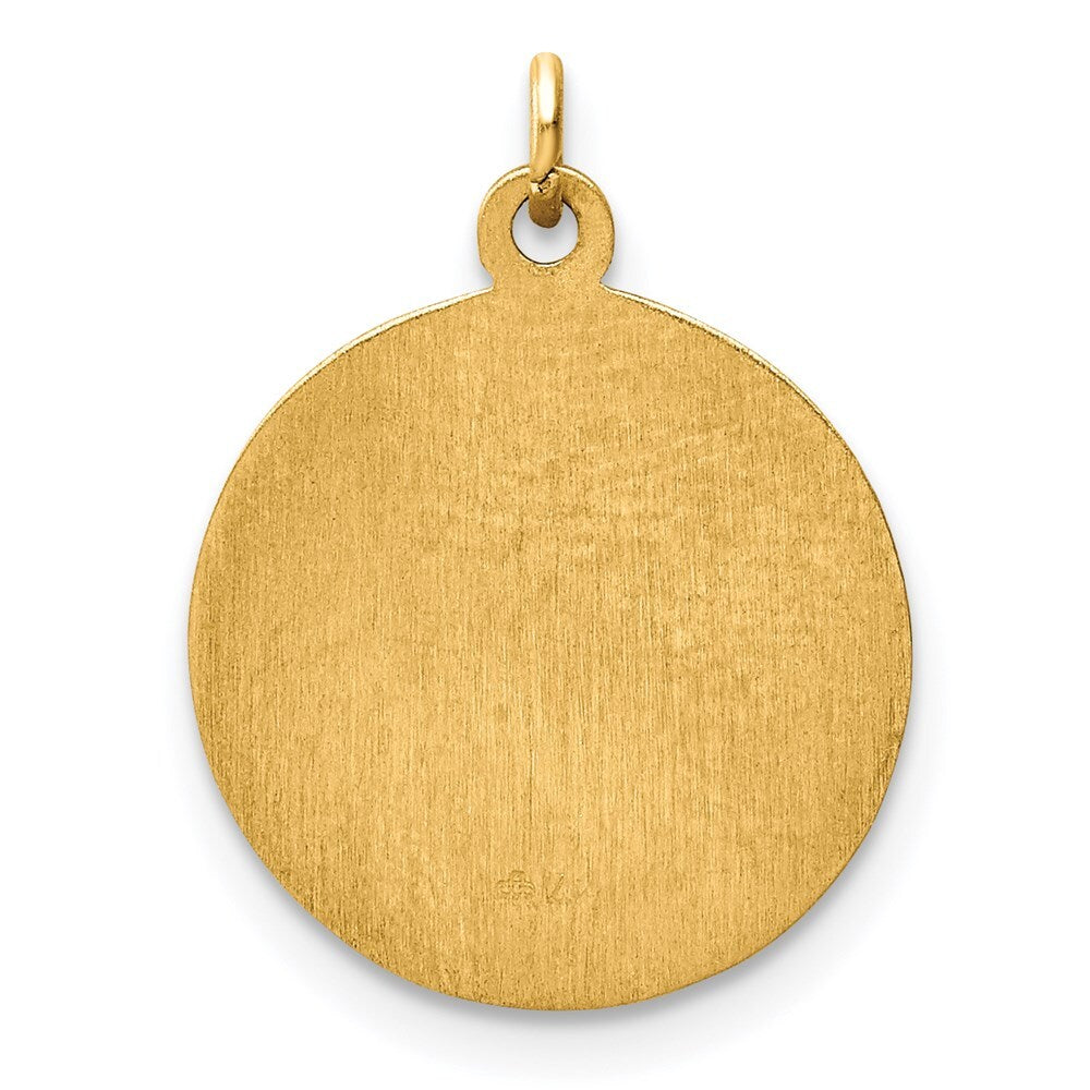 14k Yellow Gold Our Lady of Sorrows Medal Charm Pendant for Women