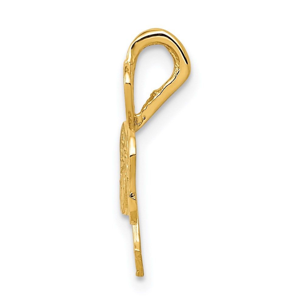 14k Yellow Gold Shamrock Chain Necklace Slide