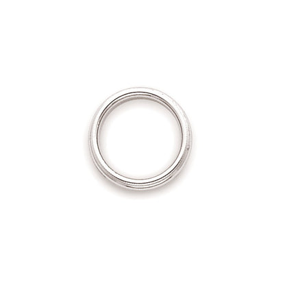 14k White Gold 3mm Milgrain Half Round Wedding Band Size 6
