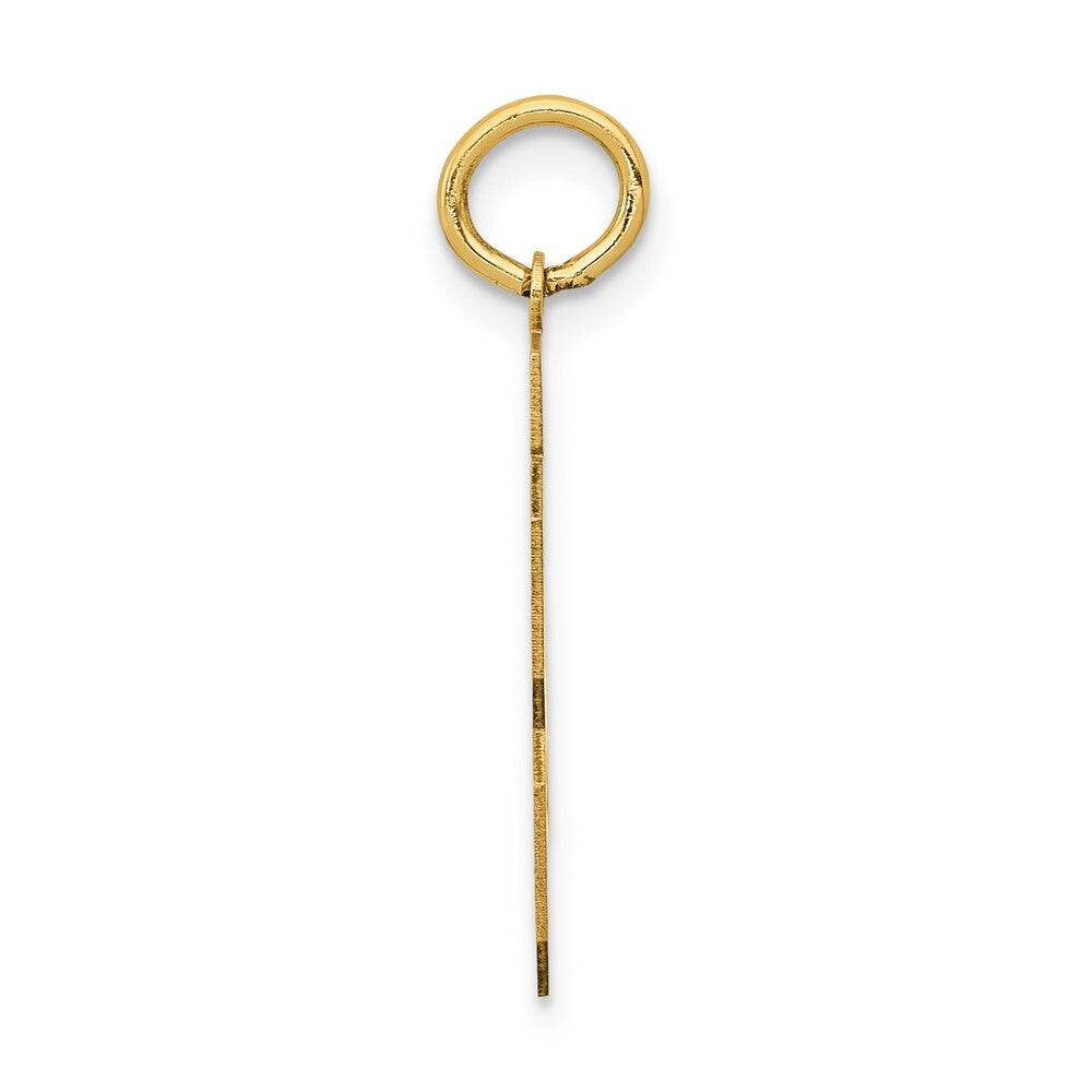 14k Yellow Gold Medium Polished Number 23 Charm Pendant for Women