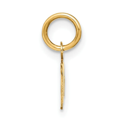 14k Yellow Gold Upper case Letter M Initial Charm Pendant for Women